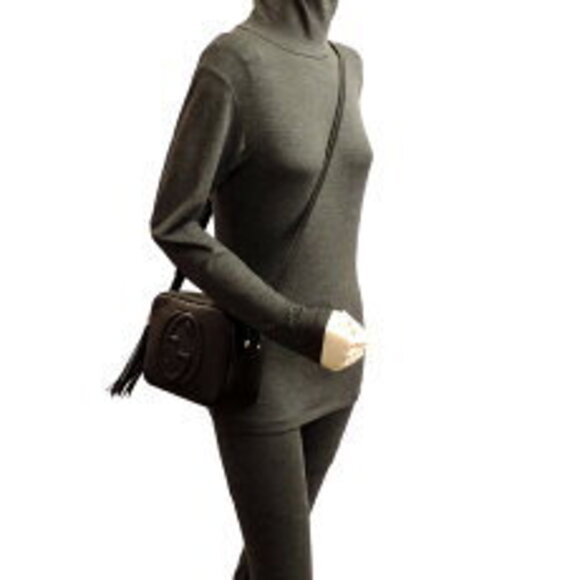 Gucci Soho Disco Shoulder Bag Leather Black - Picture 8 of 9